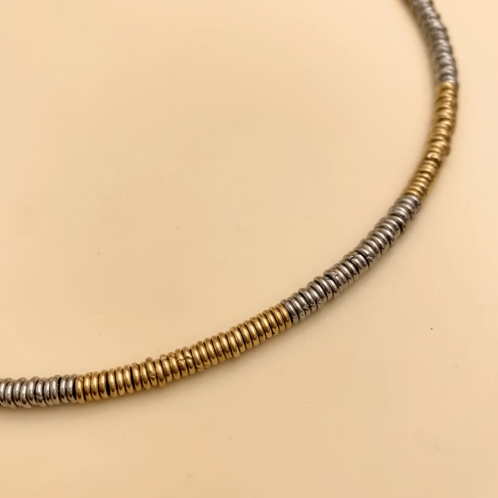 CAC7569-Catena Con Anellini-Collana Corta in Acciaio - CAC-413-2181-Catena Con Anellini-Collana Corta in Acciaio