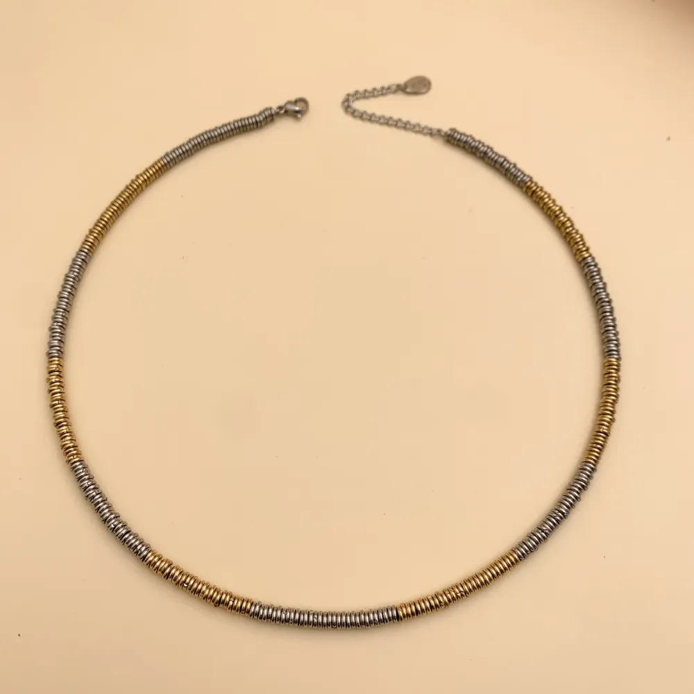 CAC7569-Catena Con Anellini-Collana Corta in Acciaio - CAC-413-2181-Catena Con Anellini-Collana Corta in Acciaio