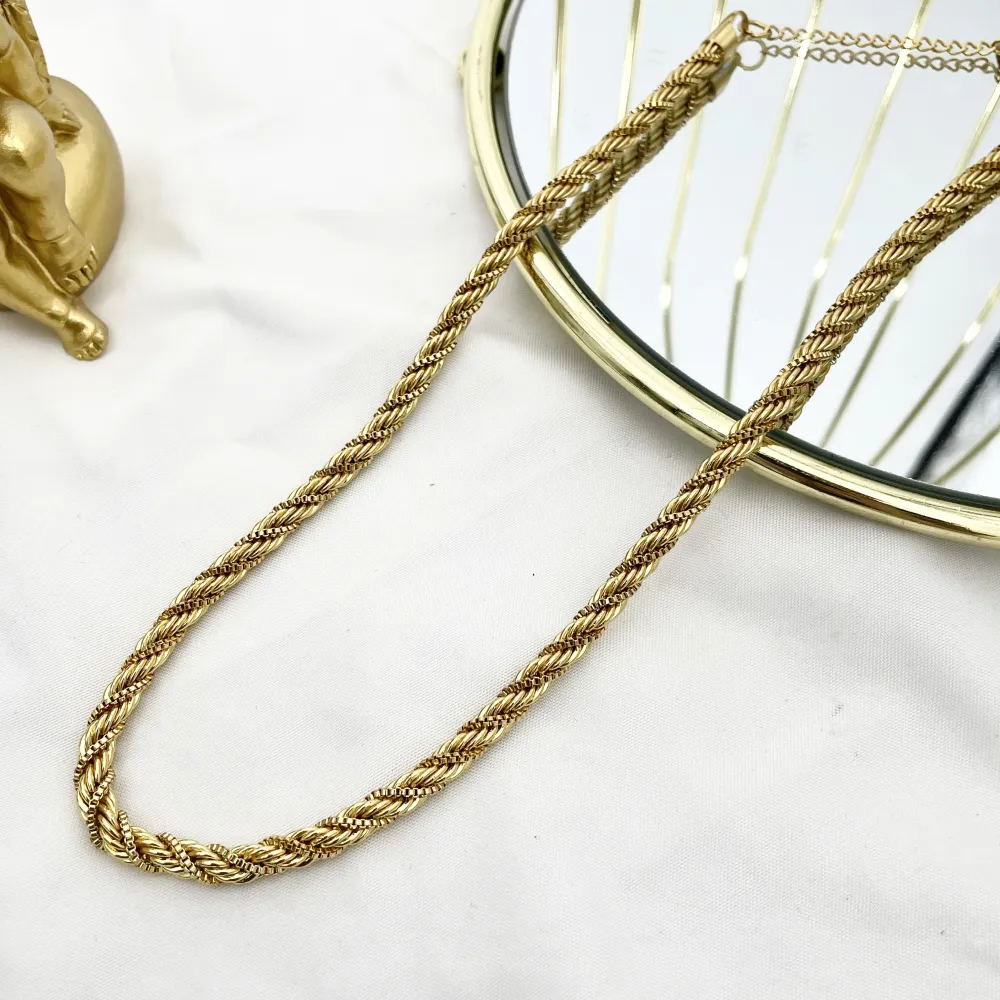 Catena Torchon con Catenine-Collana Corta in Acciaio - CAC-413-2709