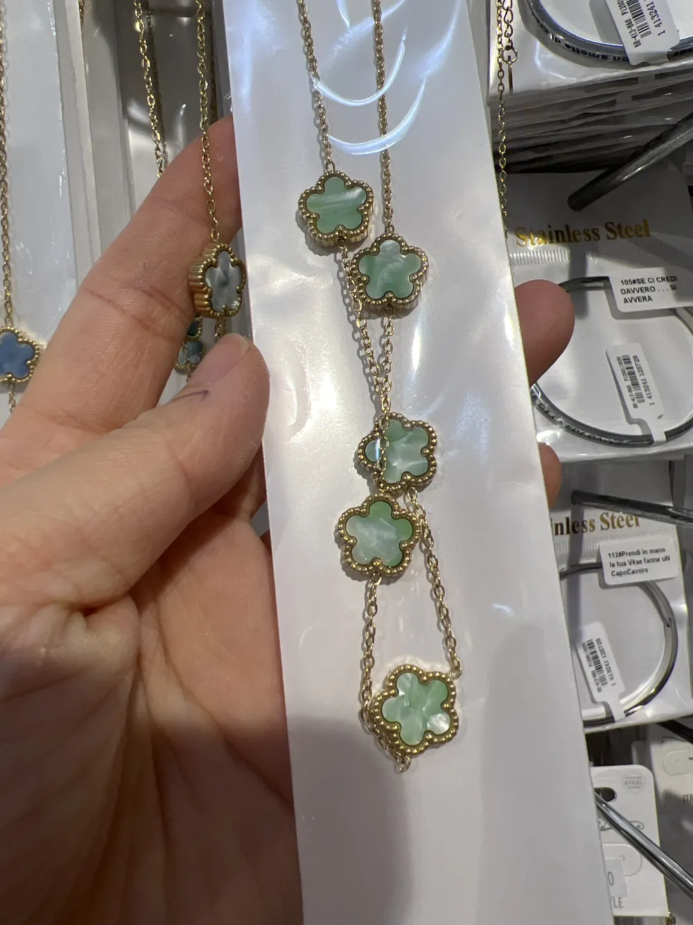 Fiore Grande Smaltato-Collana Corta in Acciaio - CAC-413-3021