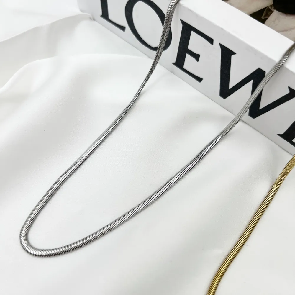 Serpente 3mm-Collana Corta in Acciaio - CAC-413-3519