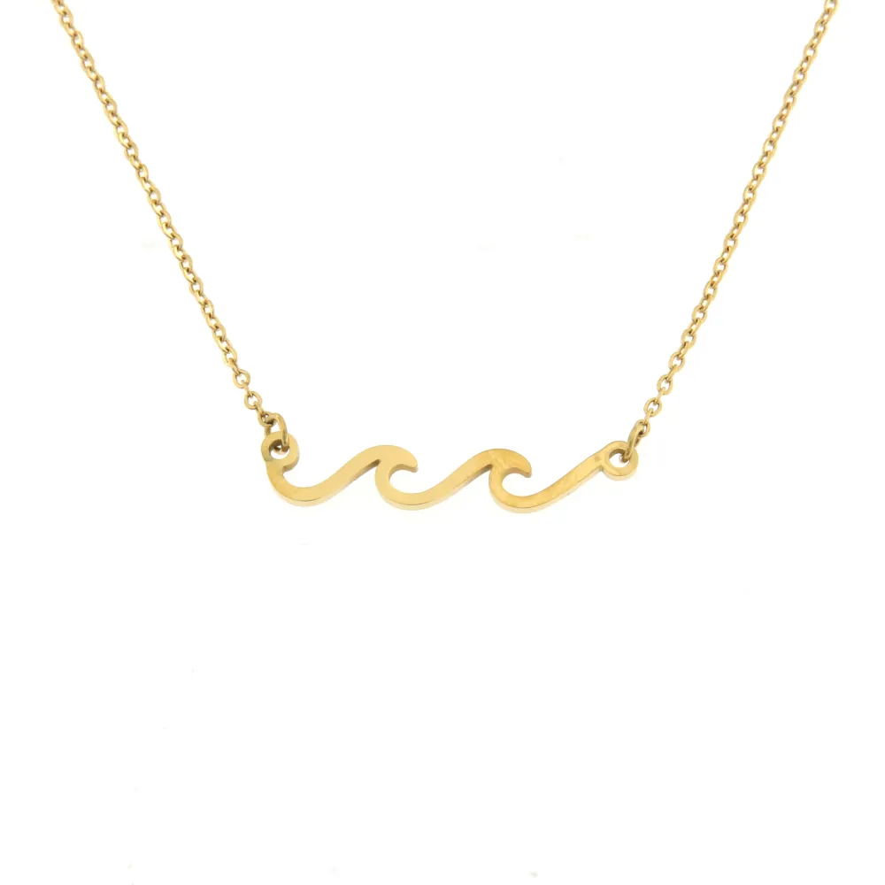 CAC7227-Doppia Onda- Collana Girocollo in Acciaio - CAC7227-Doppia Onda- Collana Girocollo in Acciaio