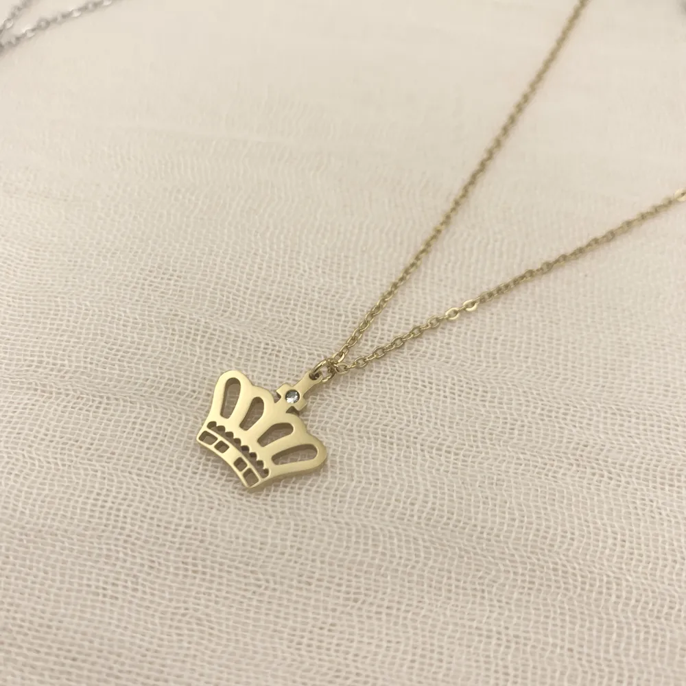 CAC7229-Corona- Collana Girocollo in Acciaio - CAC7229-Corona- Collana Girocollo in Acciaio