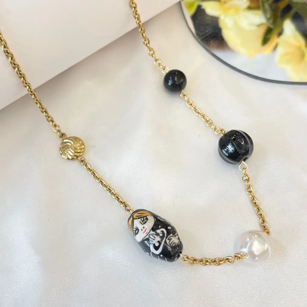 Matrioska -Collana Corta in Acciaio - CAC-765-87