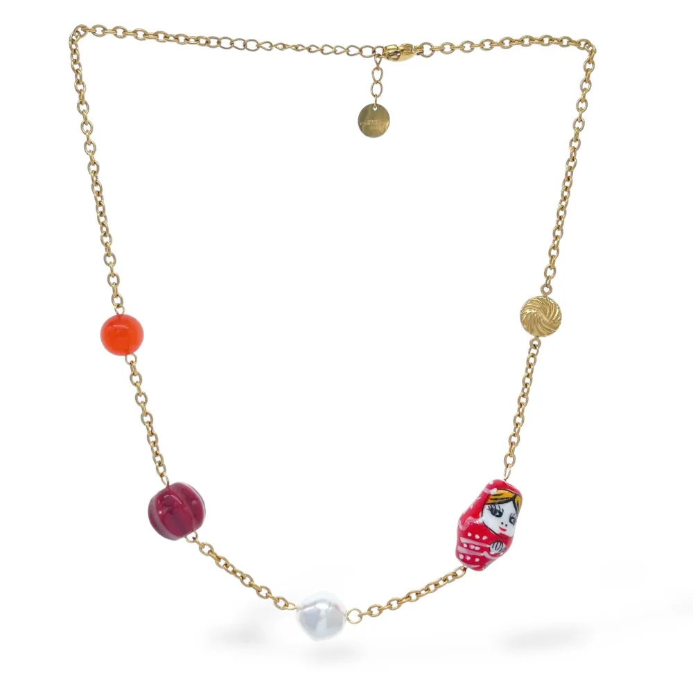 Matrioska -Collana Corta in Acciaio - CAC-765-87