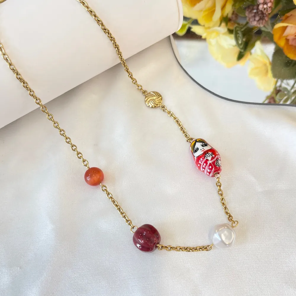 Matrioska -Collana Corta in Acciaio - CAC-765-87