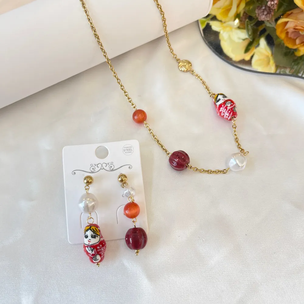 Matrioska -Collana Corta in Acciaio - CAC-765-87