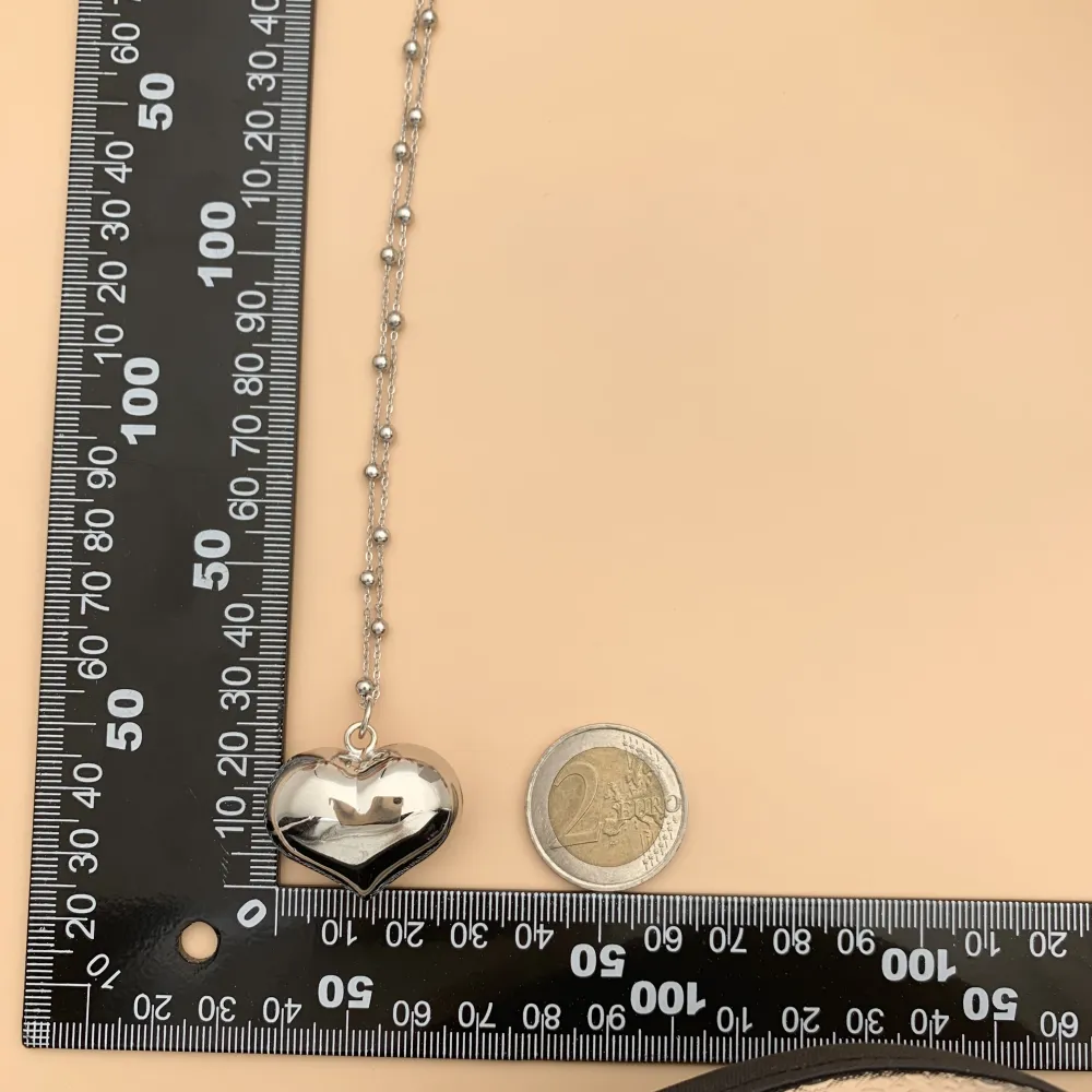 Chiama Angeli Cuore 30cm -Collana Lunga in Acciaio - CAL-413-1537