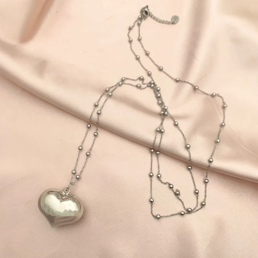 Chiama Angeli Cuore 30cm -Collana Lunga in Acciaio - CAL-413-1537