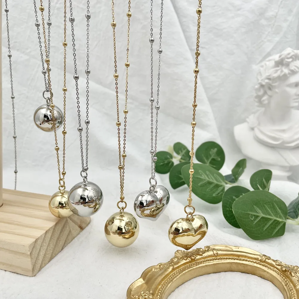 Chiama Angeli Cuore 30cm -Collana Lunga in Acciaio - CAL-413-1537