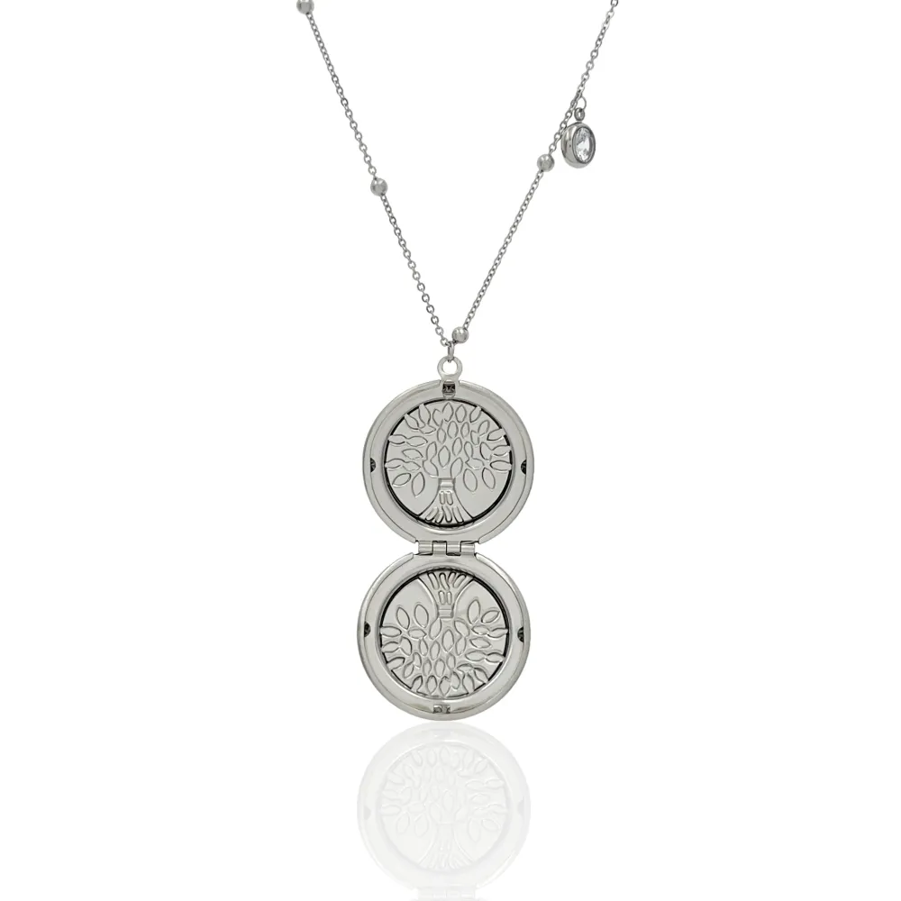 Albero della Vita Apribile -Collana Lunga Portafoto in Acciaio - CAL-413-2205
