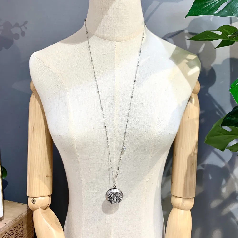 Albero della Vita Apribile -Collana Lunga Portafoto in Acciaio - CAL-413-2205