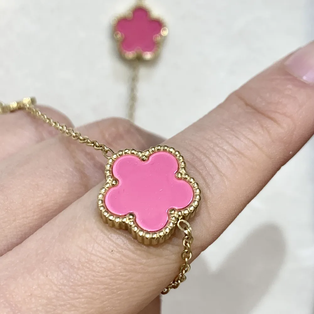 Fiore-Collana Lunga in Acciaio - CAL-413-2523 G