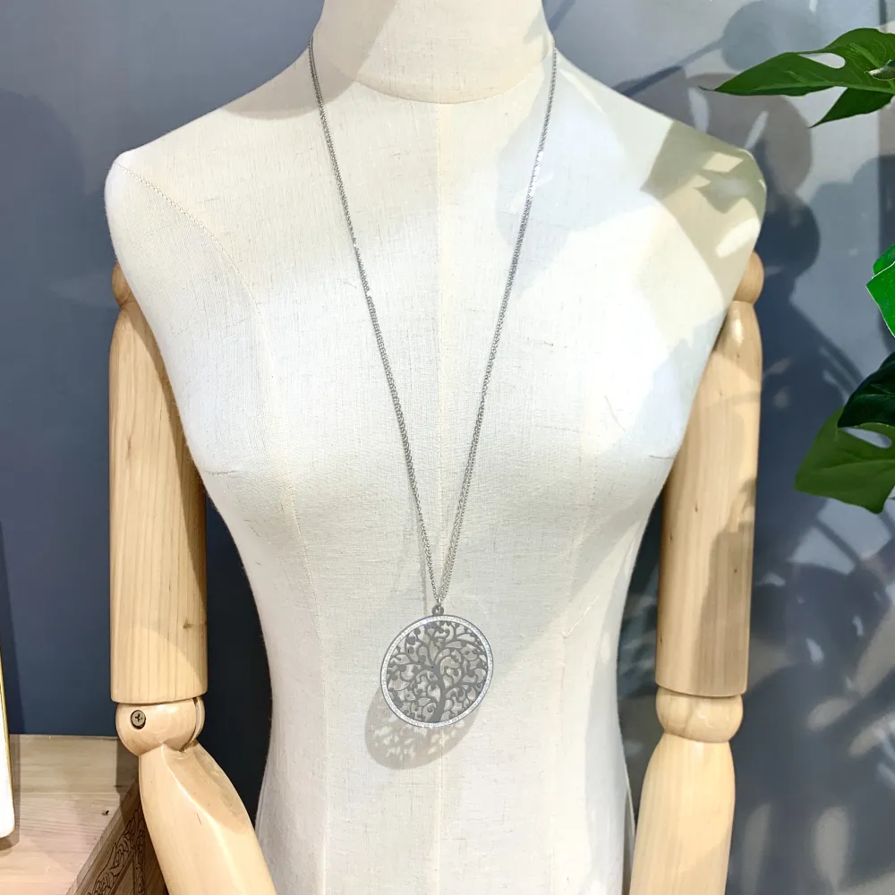 Albero della Vita-Collana Lunga in Acciaio - CAL-413-515