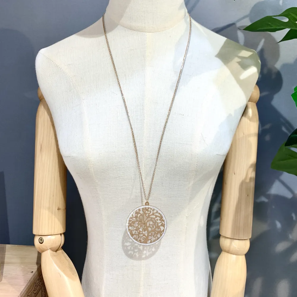 Albero della Vita-Collana Lunga in Acciaio - CAL-413-515