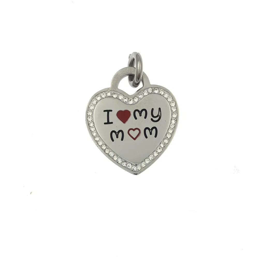 CIO-Sei nel mio cuore 5480 - Ciondolo in Acciaio - CIO5480-I love my mom - Ciondolo in Acciaio