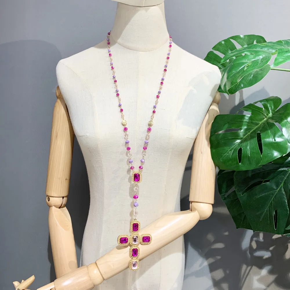 Croce-Collana Lunga Moda - CML-104-127