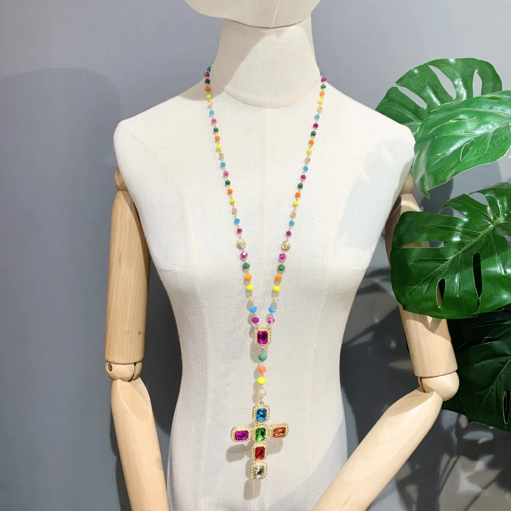 Croce-Collana Lunga Moda - CML-104-127