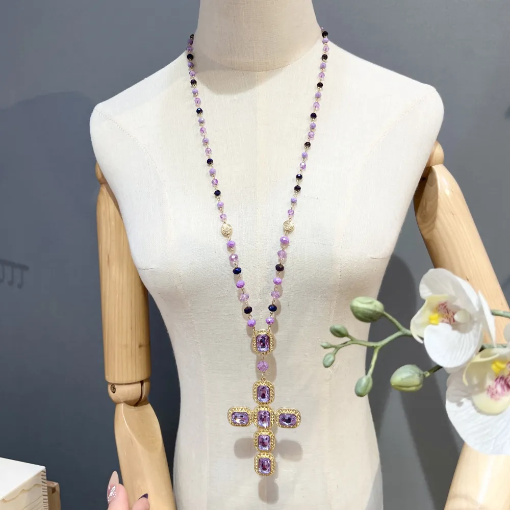 Croce-Collana Lunga Moda - CML-104-127