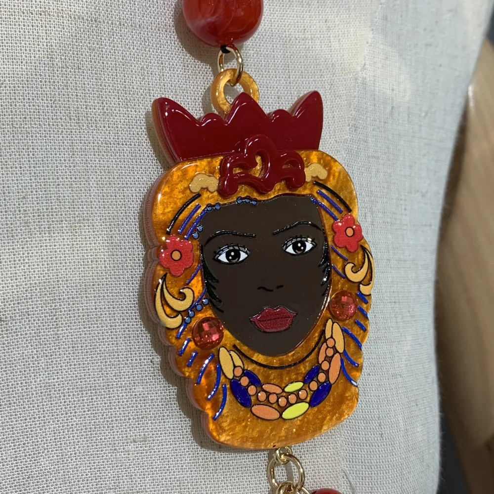 Testa di Moro-Collana Lunga in Resina - CML-15349