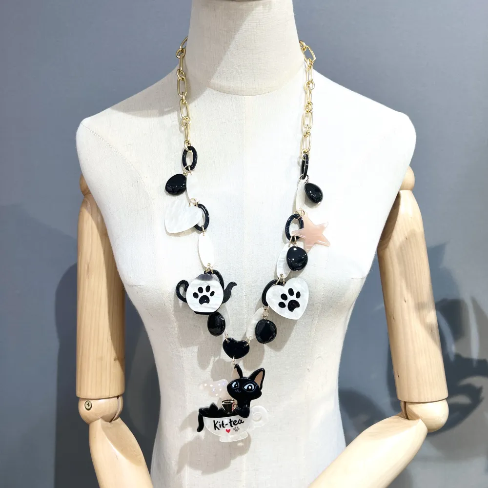 Donna Tazza-Collana Lunga Moda in Resina - CML-16190