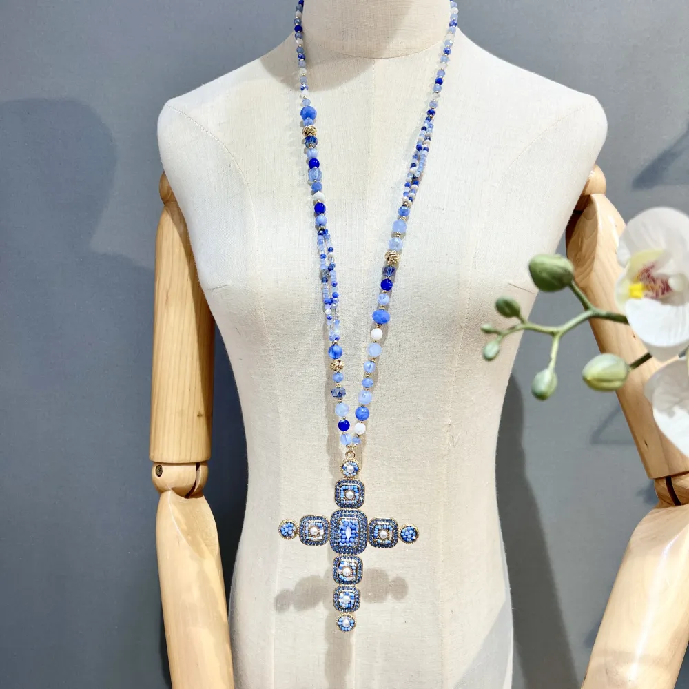 Croce-Collana Lunga Moda - CML-732-216