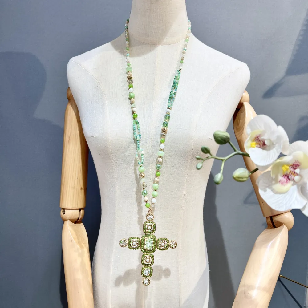 Croce-Collana Lunga Moda - CML-732-216