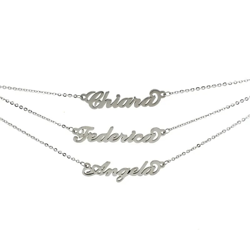 Collana con Nome - 180 Nomi in Acciaio - Collana con Nome - 180 Nomi in Acciaio