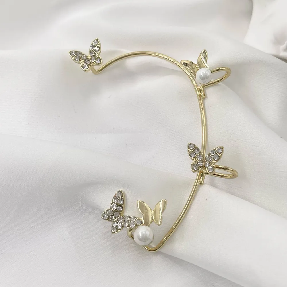 Farfalla Perla-Earcuff in Ottone - EAK-705-03