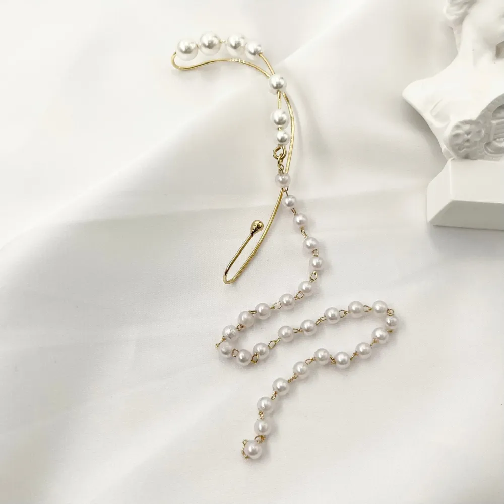Perla Lunga -Earcuff con Pendenti - EAK-705-20
