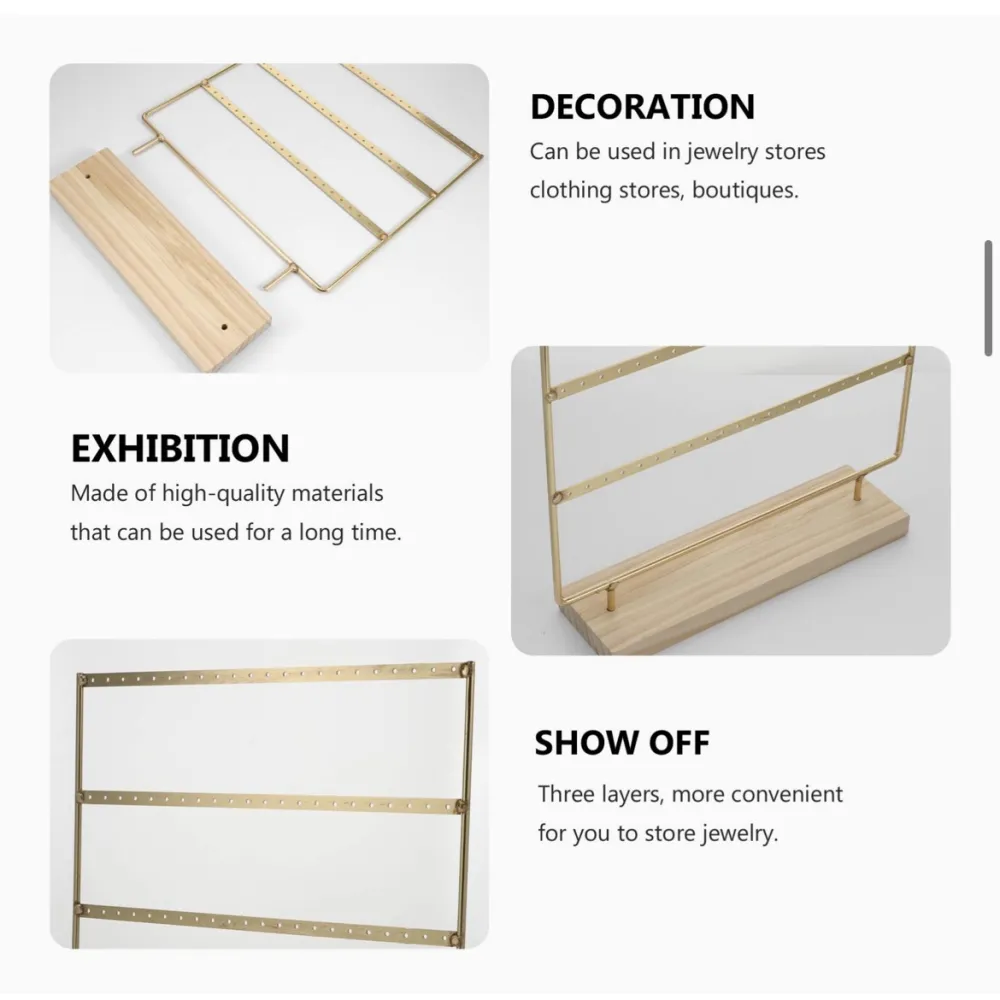 Espositore Grande 3  Piani Porta Orecchini per 36 Paia di Orecc - ESP-701-16