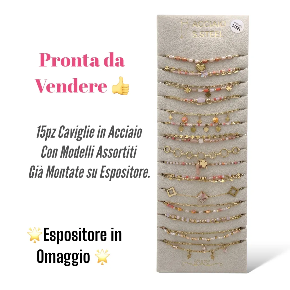 Mix Catene Colorate-12pz Cavigiere in Acciaio - KAP-732-209S