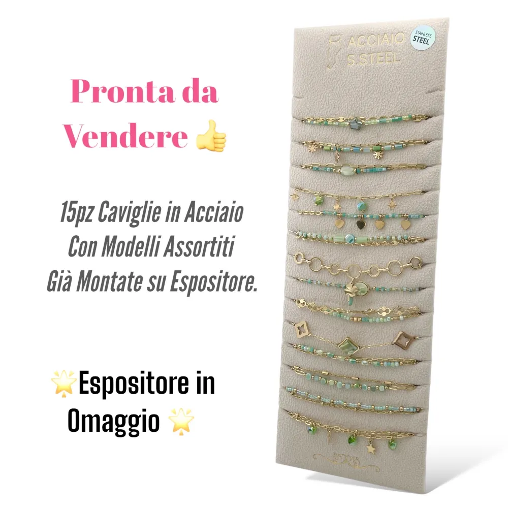 Mix Catene Colorate-12pz Cavigiere in Acciaio - KAP-732-209S