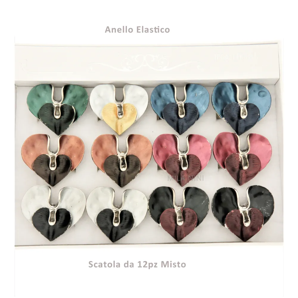 LAME Cuore 12Pz Misto- Anello Elastico Smaltato 1315 - LAME Cuore 12Pz Misto- Anello Elastico Smaltato 1315