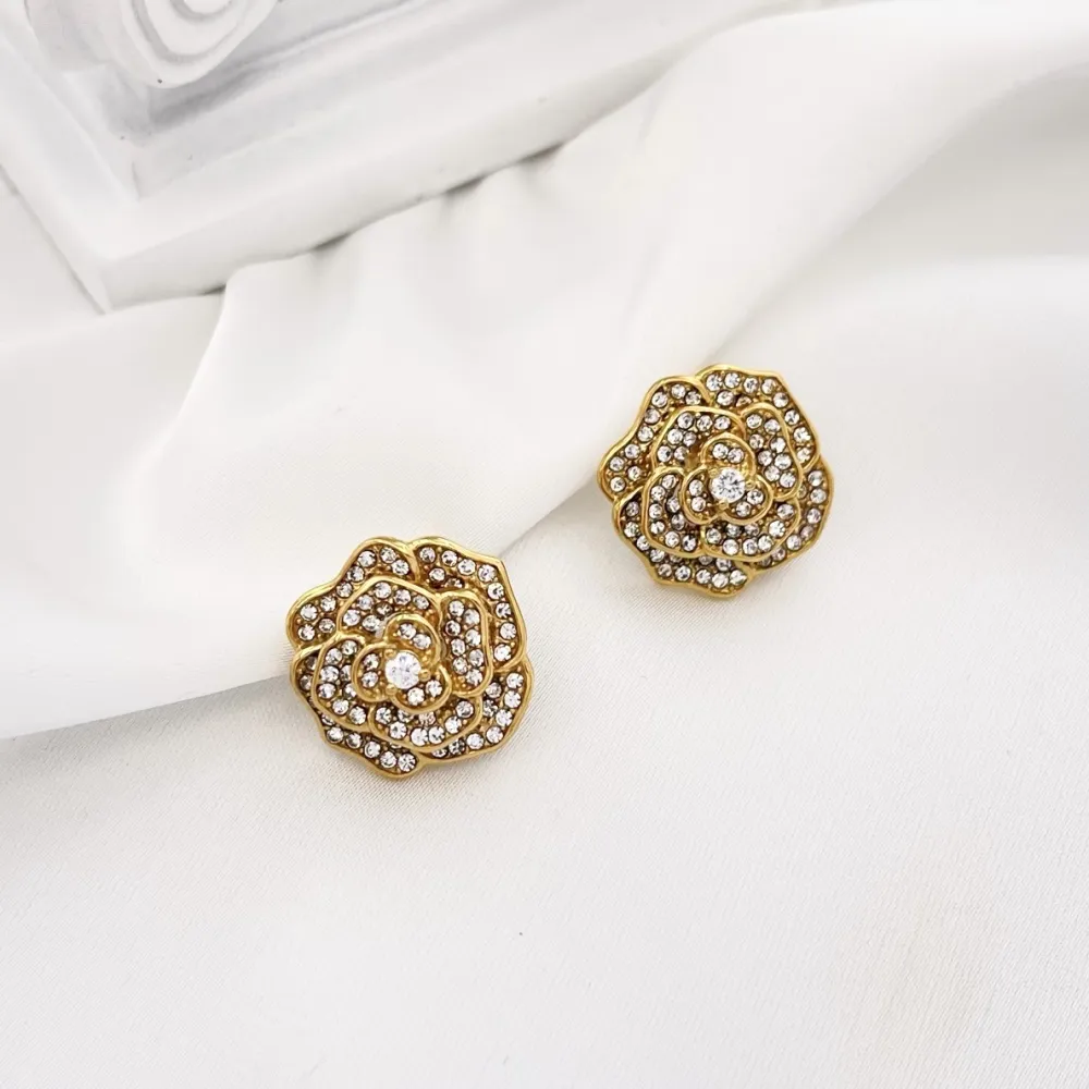 Fiore Rosa-Orecchini a Clip in Acciaio - OAK-103-AA2623E