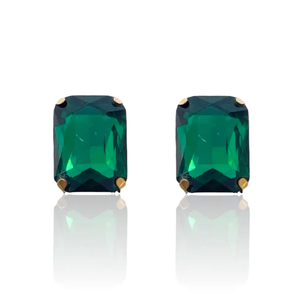 Punto Luce Rettangolare-Orecchini a Clip in Acciaio - OAK-103-AA2737E