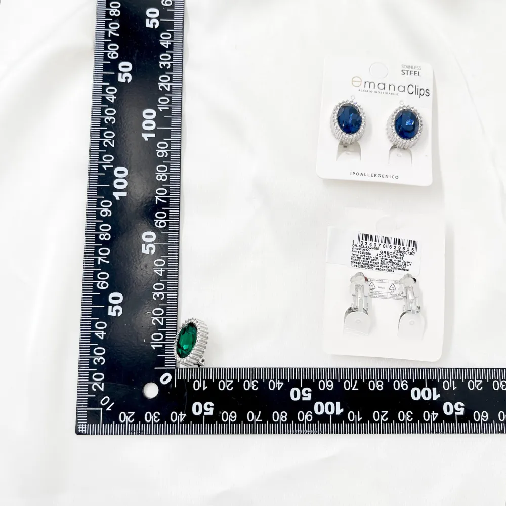 Ovale -Orecchini a Clip in Acciaio - OAK-103-AA2965E