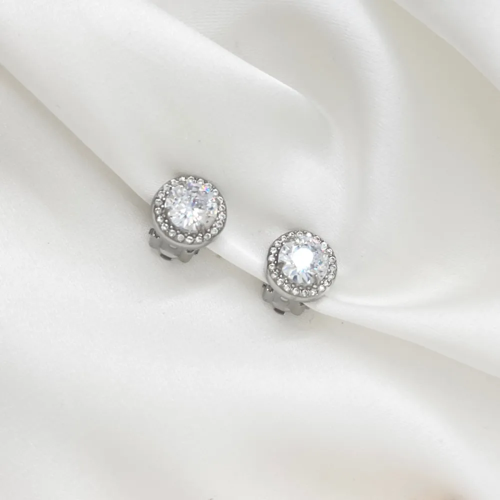 Tondo -Orecchini a Clip in Acciaio - OAK-103-AA5014E