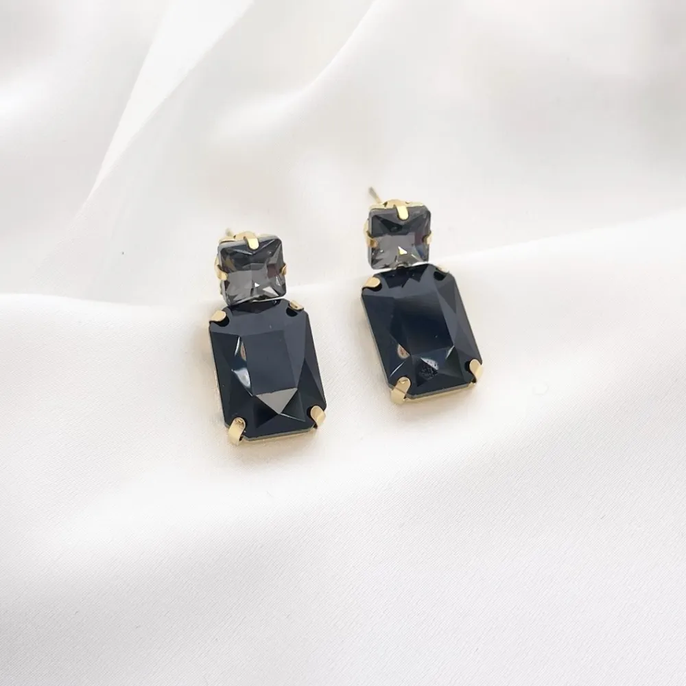 Punto Luce con Pendente Rettangolare-Orecchini in Acciaio - OAP-103-AA2738E