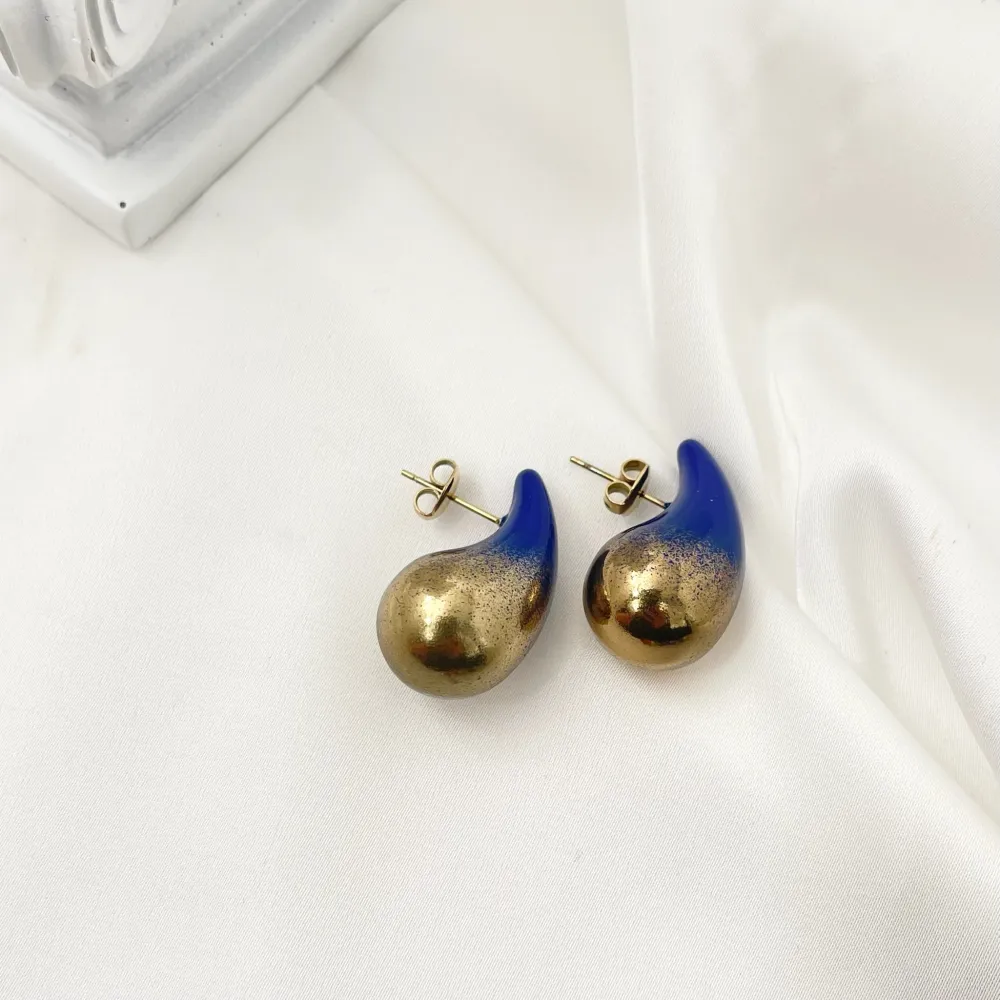 Goccia Verniciato Sfumato 26mm-Orecchini in Acciaio - OAP-103-AA3184E 26mm