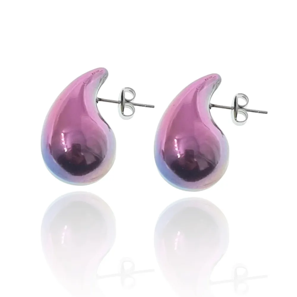 Goccia Verniciato Sfumato 26mm-Orecchini in Acciaio - OAP-103-AA3184E 26mm