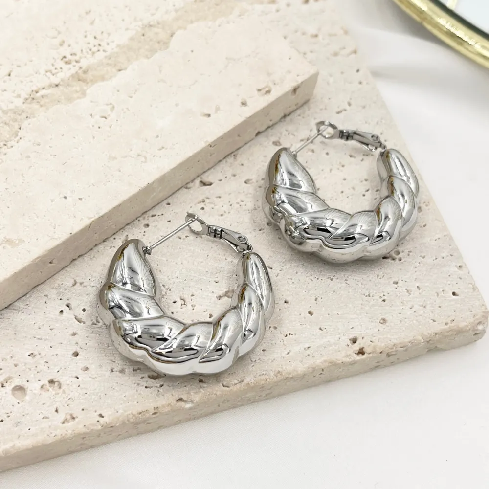 Cerchio-Orecchini in Acciaio - OAP-103-AA5553E