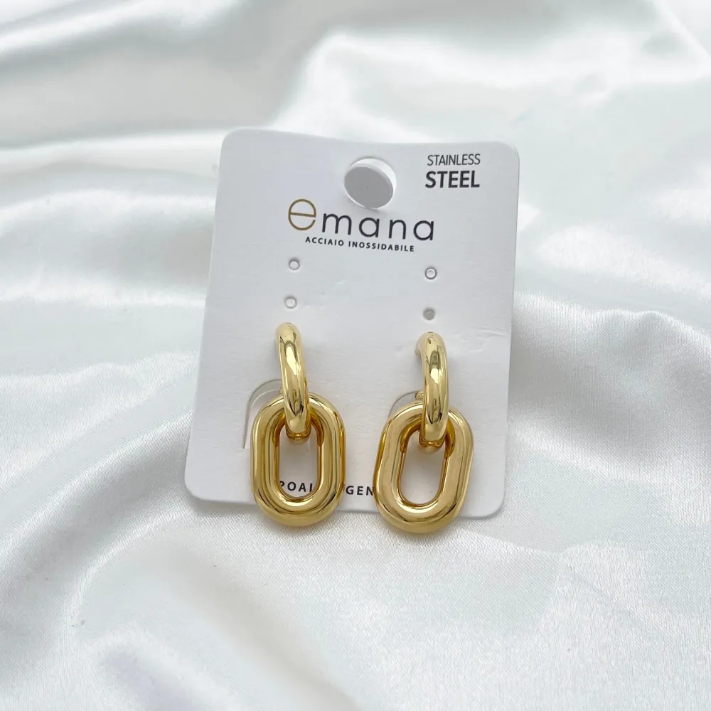 Cerchio Ovale-Orecchini in Acciaio - OAP-103-AA5563E