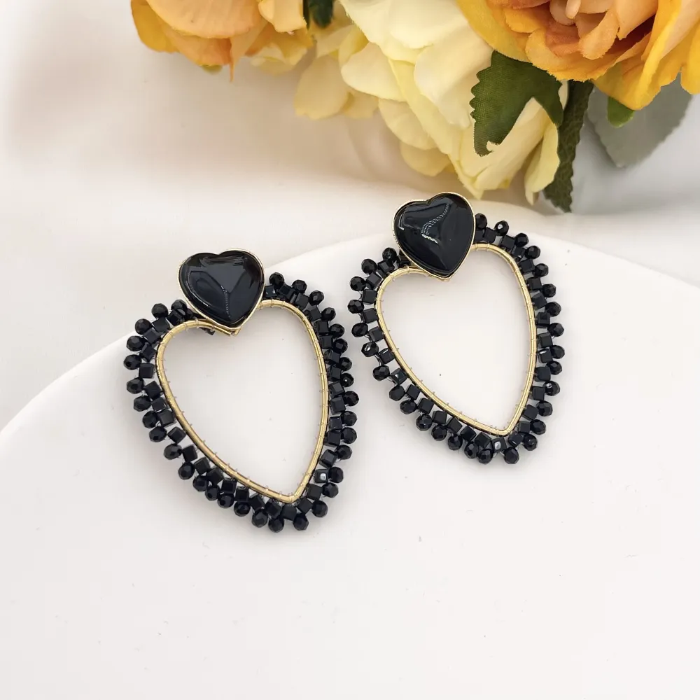 Cuore Vuoto-Orecchini in Acciaio - OAP-732-108