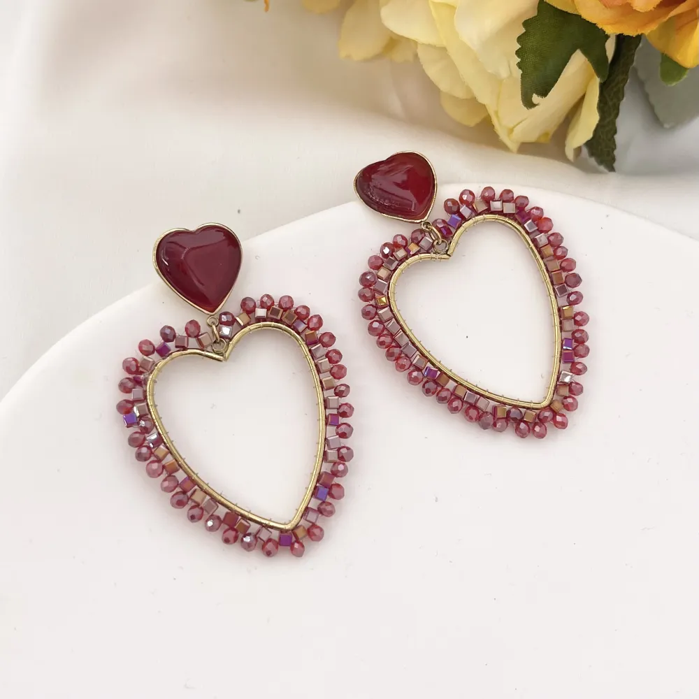 Cuore Vuoto-Orecchini in Acciaio - OAP-732-108