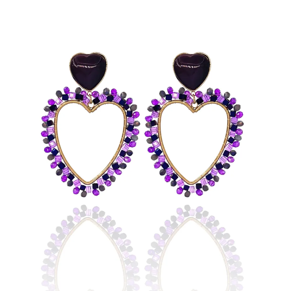 Cuore Vuoto-Orecchini in Acciaio - OAP-732-108