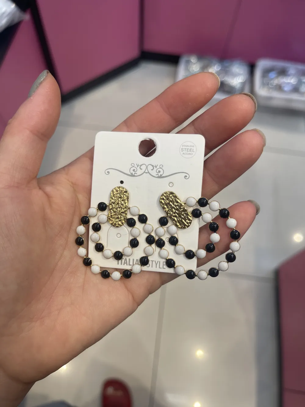 Doppio Cerchio-Orecchini in Acciaio - OAP-732-21