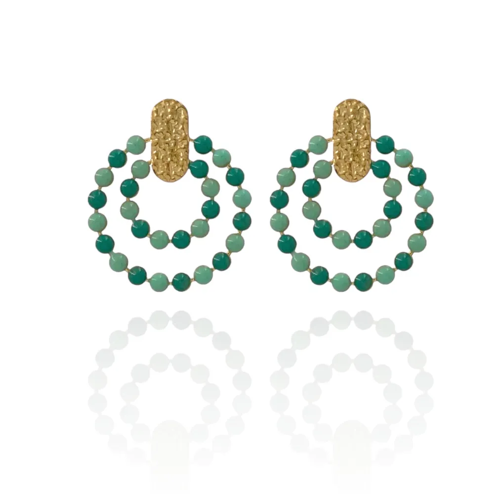 Doppio Cerchio-Orecchini in Acciaio - OAP-732-21