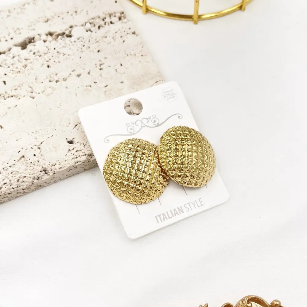 Bottone-Orecchini in Acciaio - OAP-732-267