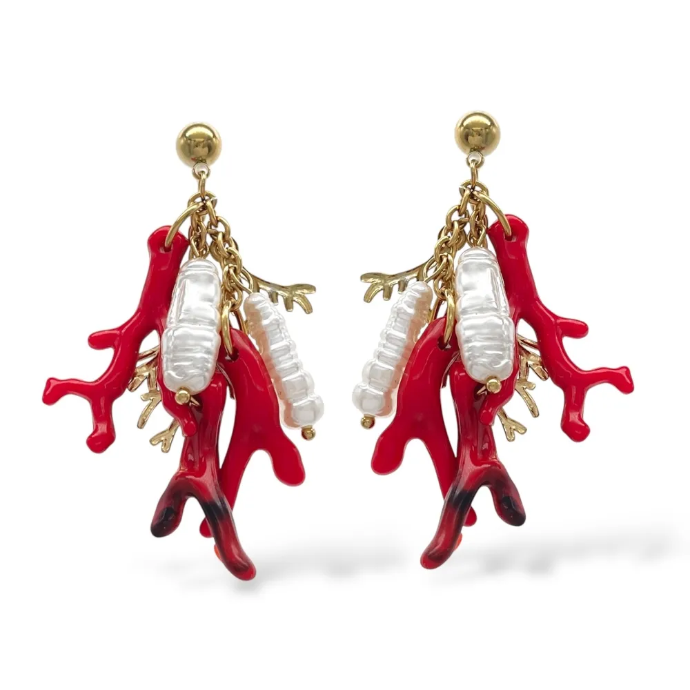 Corallo-Orecchini in Acciaio - OAP-732-409